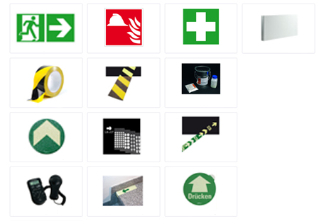 EverGlow-Produkt-Kategorien Sample von SafetyShop24.de